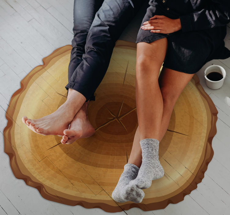 Apvalus medžio vinilo kilimas - „Tenstickers“