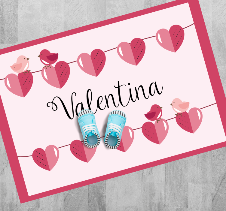 širdies dizainas vinyl kilimėlis su vardu - „Tenstickers“