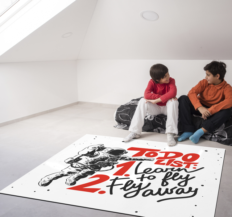 Astronauto darbų sąrašas vinilo kilimėlas su frazėmis - „Tenstickers“