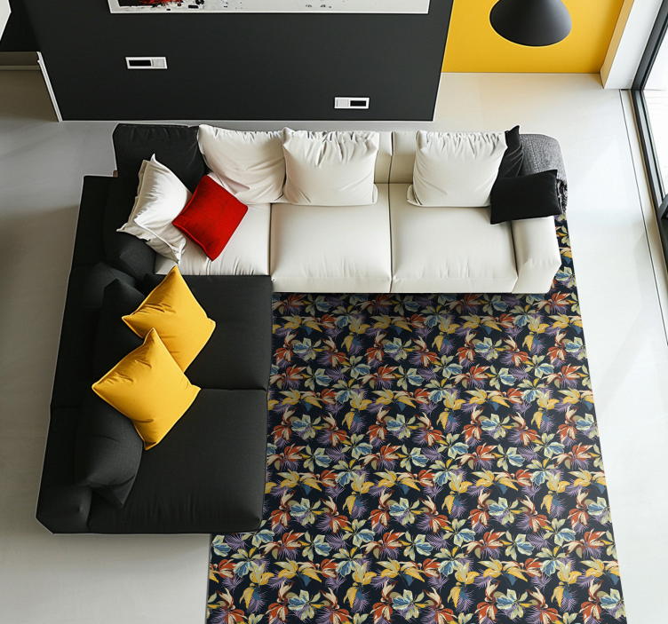 Atogrąžų botanikos gėlių rašto kilimėlis - „Tenstickers“