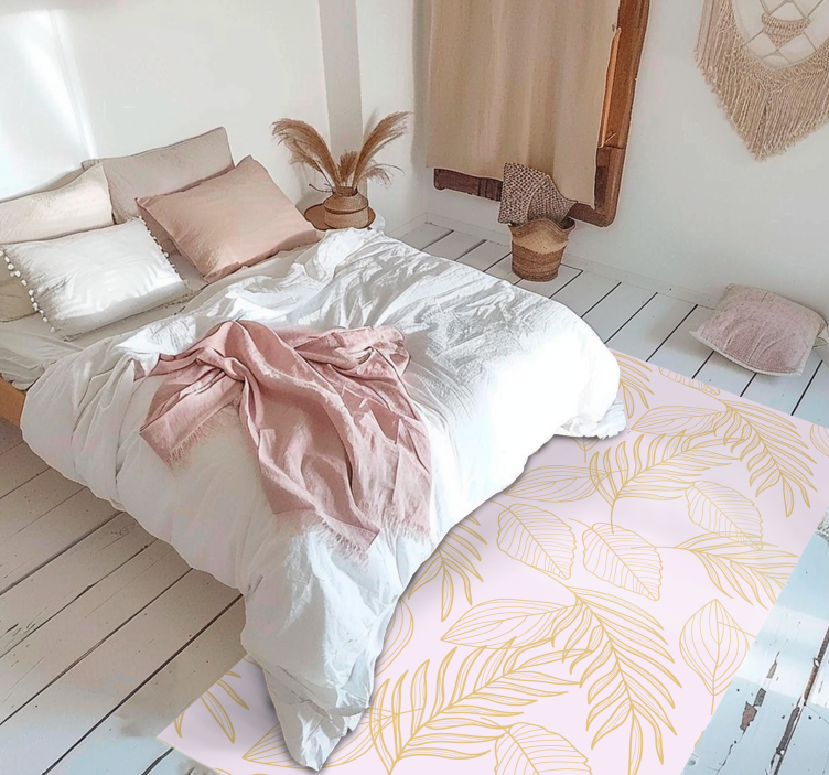 Auksinio lapo raštas perdanga gėlių rašto kilimėlis - „Tenstickers“