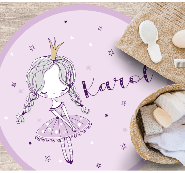 Baleto fėjos iliustracija vinyl kilimėlis su vardu - „Tenstickers“