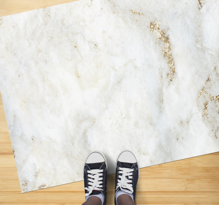 Balto ir aukso marmuro akmens vinilo kilimas - „Tenstickers“