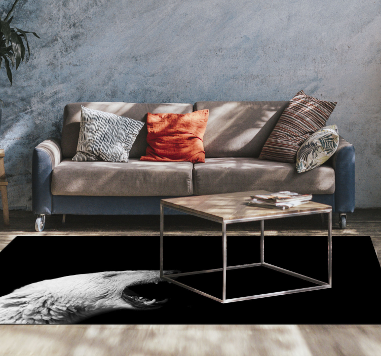 Baltojo lokio profilis gyvūnų vinilo kilimėlis - „Tenstickers“