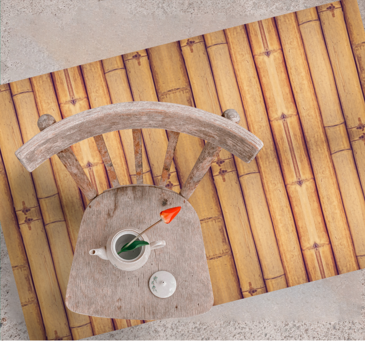 Bambuko įkvėptas vinilinis kilimas svetainei - „Tenstickers“