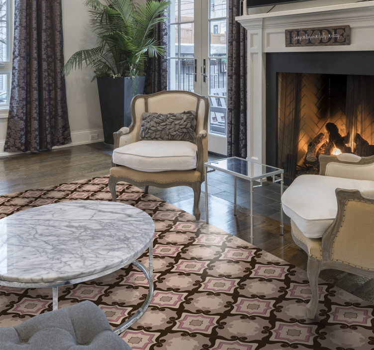 Nuostabios baroko plytelės derliaus vinilo kilimėlis - „Tenstickers“