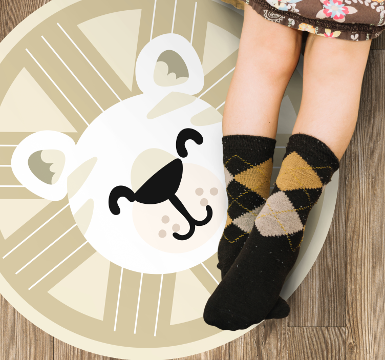 Besišypsančio liūto grafika kilimas vaiko kambariui - „Tenstickers“