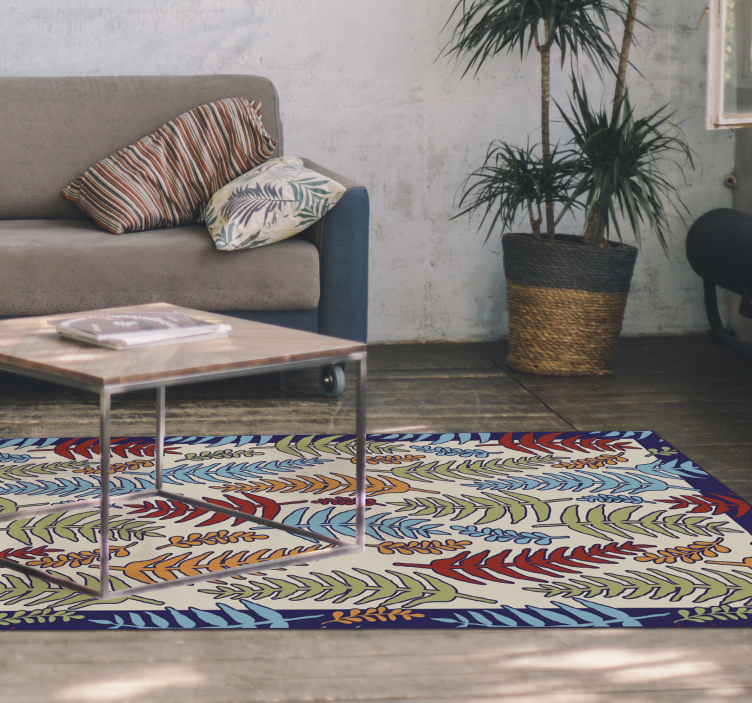 Botaninės juostelės gėlių rašto kilimėlis - „Tenstickers“