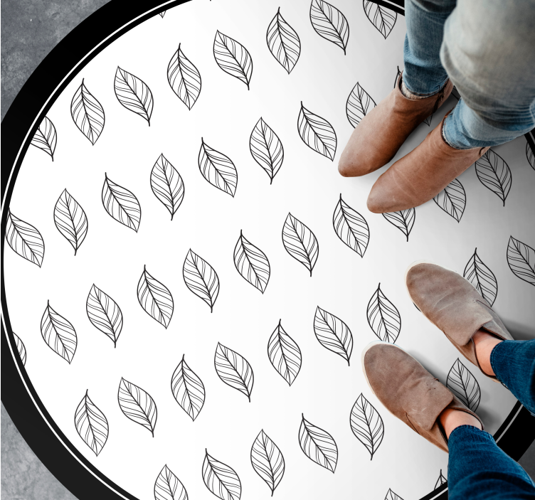 Botaniniai kontūrai gėlių rašto kilimėlis - „Tenstickers“