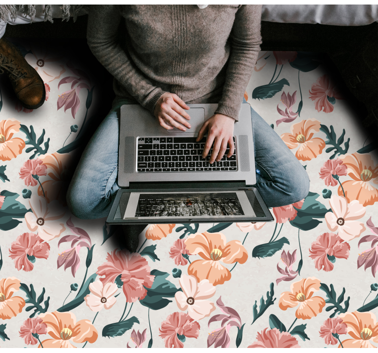 Botaninis džiaugsmas gėlių rašto kilimėlis - „Tenstickers“