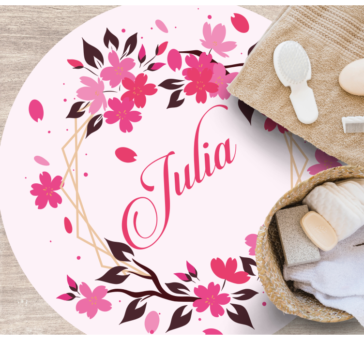 Botaninė karūna su pavadinimu vinilo kilimėlis miegamajam - „Tenstickers“