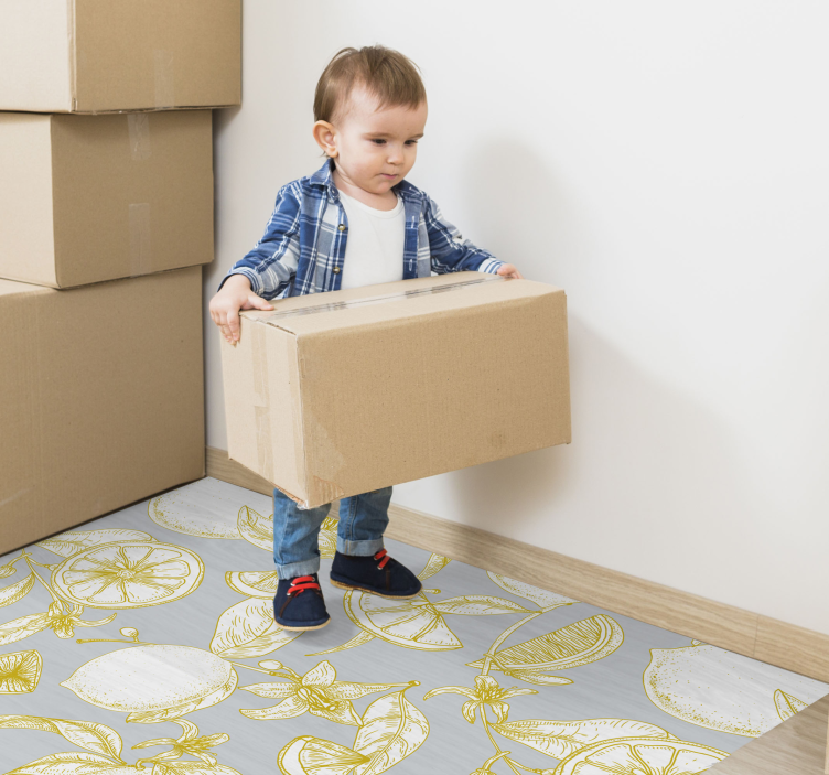 Citrusinių vaisių botaninis raštas gėlių rašto kilimėlis - „Tenstickers“