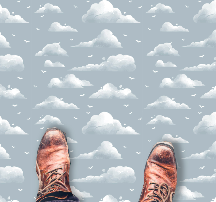 Debesuoto dangaus raštas kilimas vaiko kambariui - „Tenstickers“