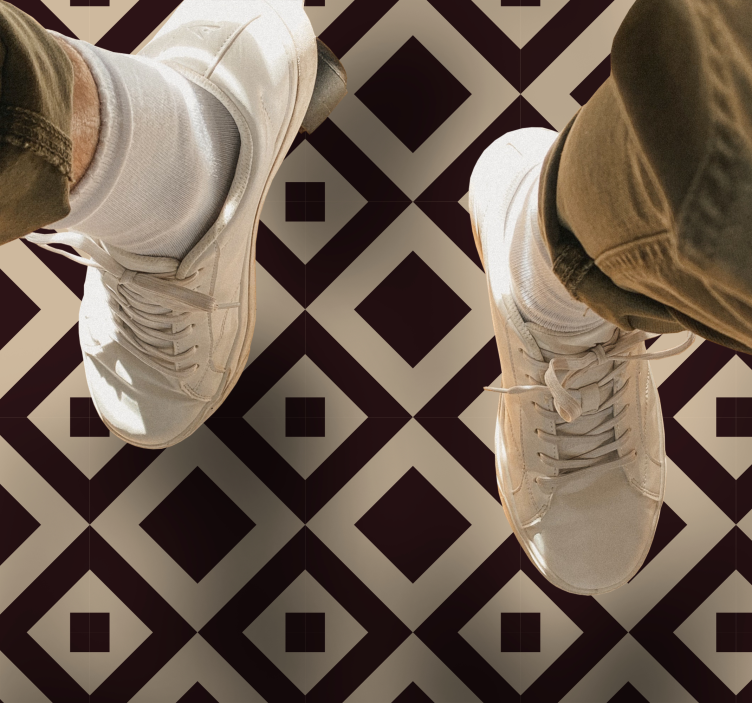 Iliustracija su rombo raštu geometriniai kilimas - „Tenstickers“