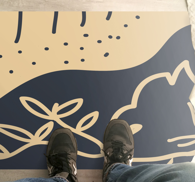 Derliaus gėlių fono vinilo kilimas - „Tenstickers“