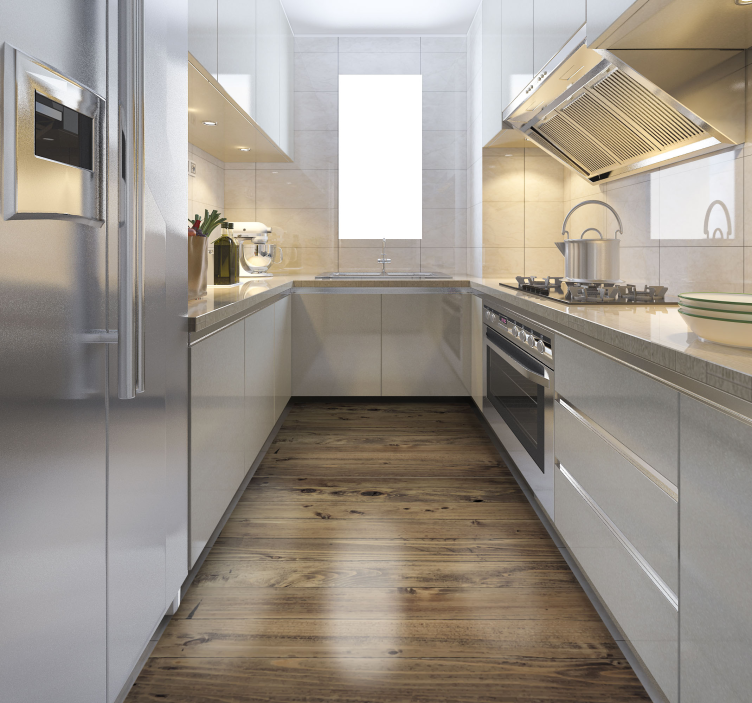 Dėvėtas medžio efekto vinilo kilimas - „Tenstickers“