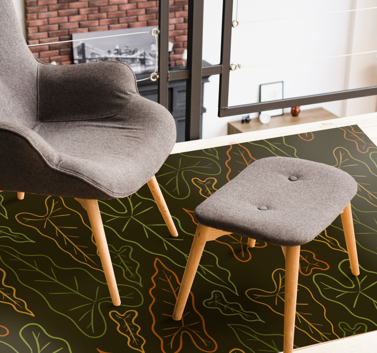 Dideli atogrąžų lapai gėlių kilimas - „Tenstickers“