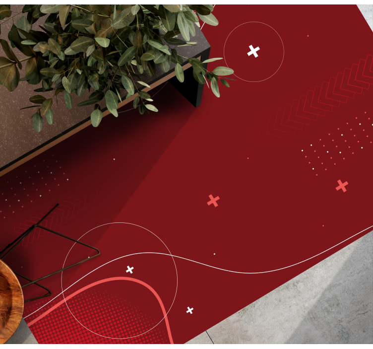 Dinamiški abstraktūs raštai modernus vinilinis kilimas - „Tenstickers“