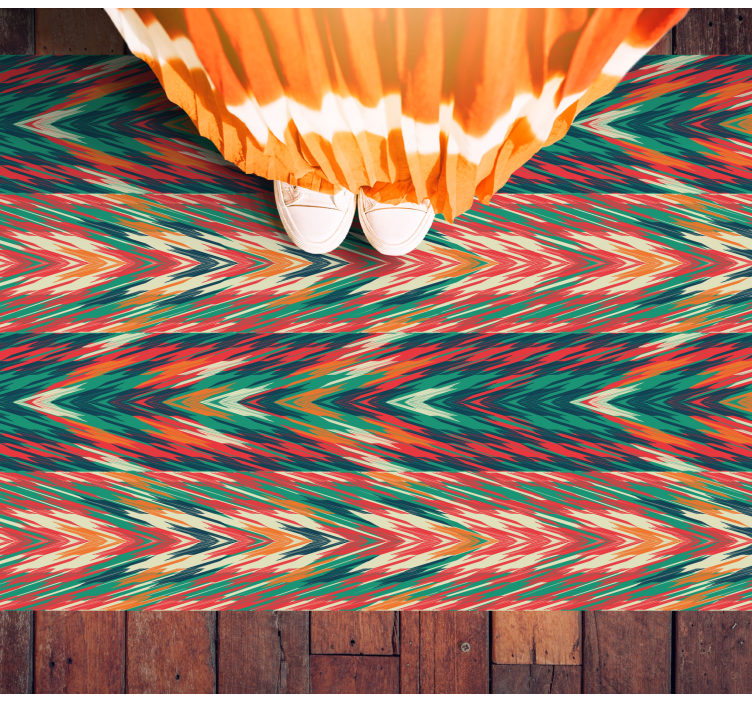 Dinamiškos spalvų bangos dryžuotas vinilo kilimas - „Tenstickers“