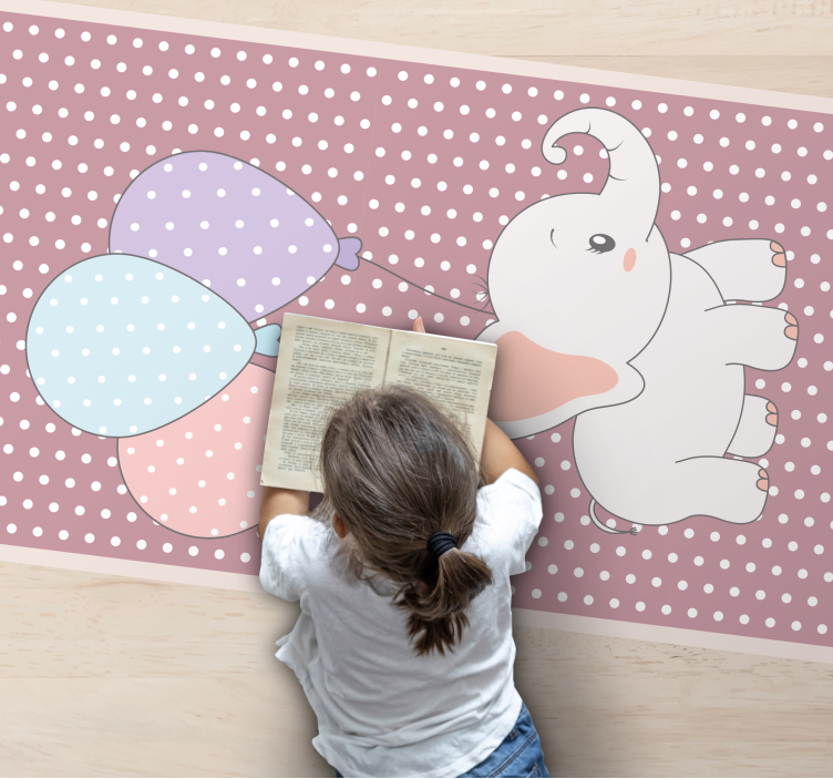 Dramblio baliono žaidimas kilimas vaiko kambariui - „Tenstickers“