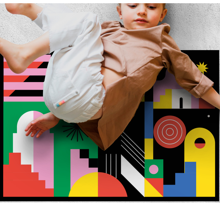 Drąsių modernių formų geometriniai kilimas - „Tenstickers“