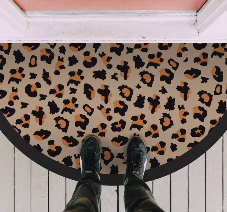 Drąsus leopardo dizainas gyvūnų spaudos vinilo kilimėlis - „Tenstickers“