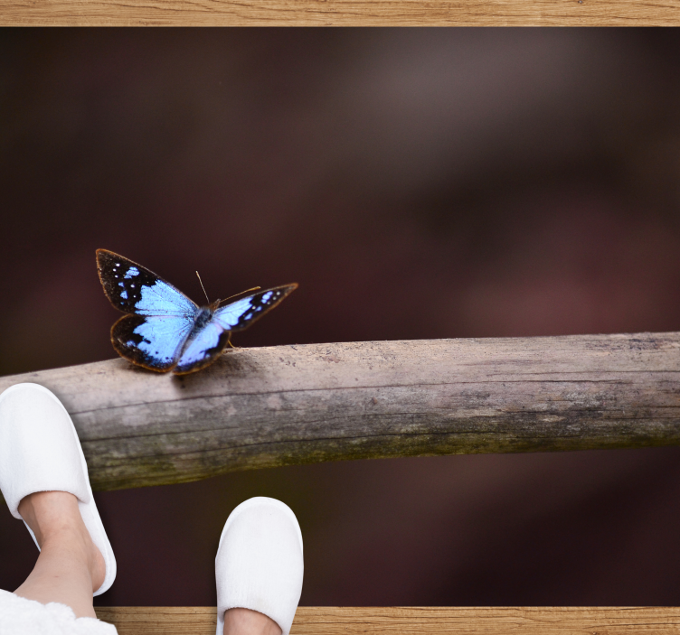 Drugelis ant šakos gamtos vinilinis kilimas - „Tenstickers“