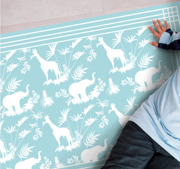 Džiunglių tualetas vintažinio modelio vintažinis kilimas - „Tenstickers“