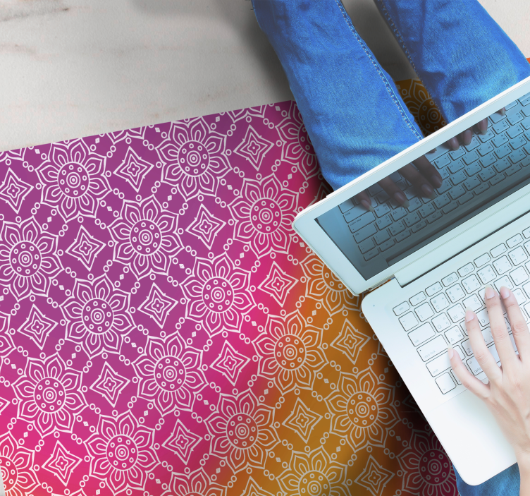 Elegantiškas gradientas mandala kilimėlis - „Tenstickers“