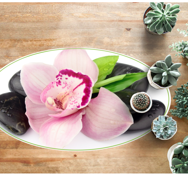 Elegantiška orchidėjų kompozicija gėlių rašto kilimėlis - „Tenstickers“