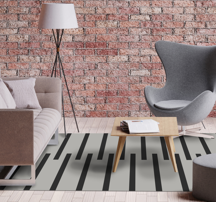 Elegantiškas dryžuotas raštas modernus vinilinis kilimas - „Tenstickers“