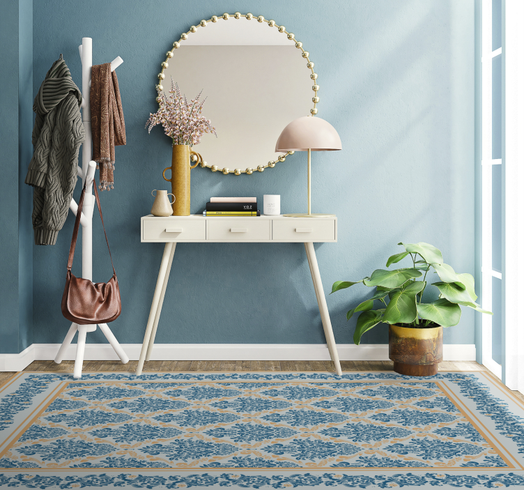 Elegantiškas gėlių barokas koridoriaus vinilinė kilimėlė - „Tenstickers“