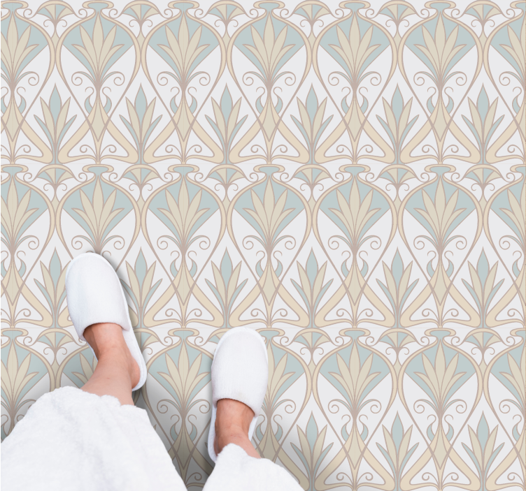 Elegantiškas gėlių įkvėpimas minimalistinis kilima - „Tenstickers“