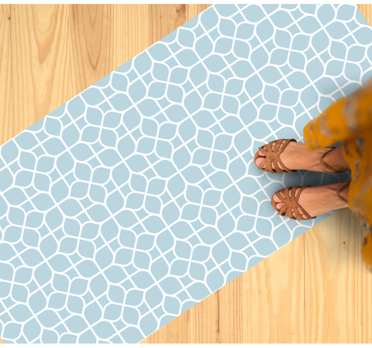 Balti ir pilki elementai geometriniai kilimas - „Tenstickers“