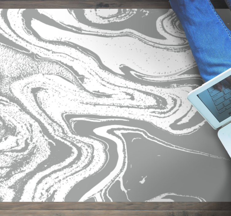Elegantiškas pilkas sūkurys Marmurinis vinilo kilimas - „Tenstickers“