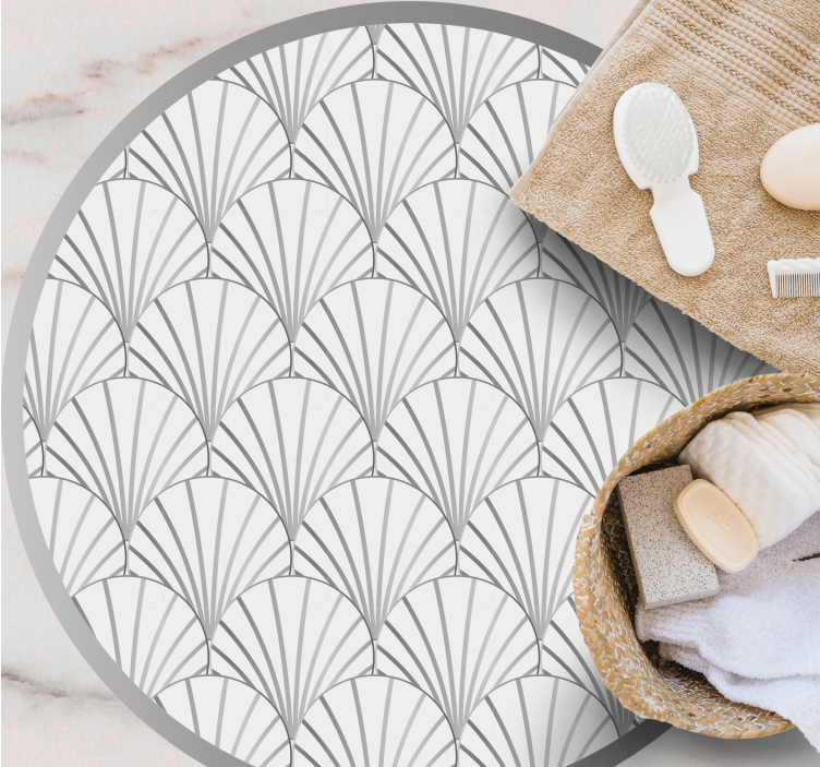 Vonios kambario vinilo kilimėlis elegantiškais fanu raštais - „Tenstickers“