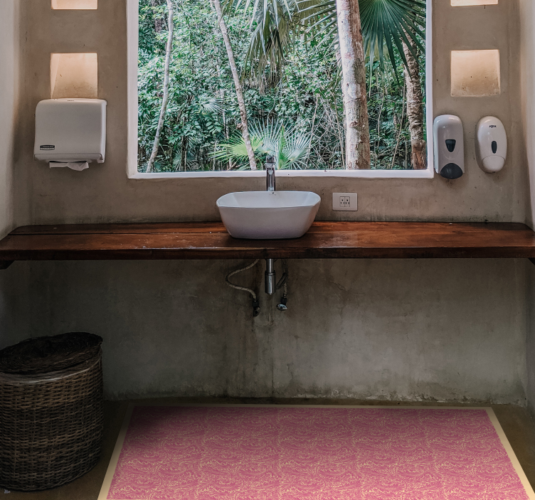 Elegantiški ornamentai rožinis modernus kilimas - „Tenstickers“