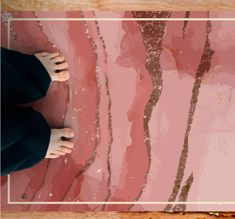 Elegantiški rožiniai sūkuriai Marmurinis vinilo kilimas - „Tenstickers“