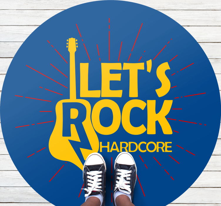 Elektrinės gitaros duoklė apskritimo formos vinilo kilimėlis - „Tenstickers“