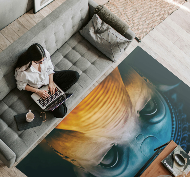 Eteriniai dramblių veidai etninis vinilinis kilimas - „Tenstickers“