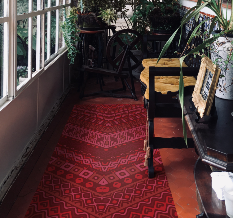 Etninis šiltų tonų etninis vinilo kilimas - „Tenstickers“