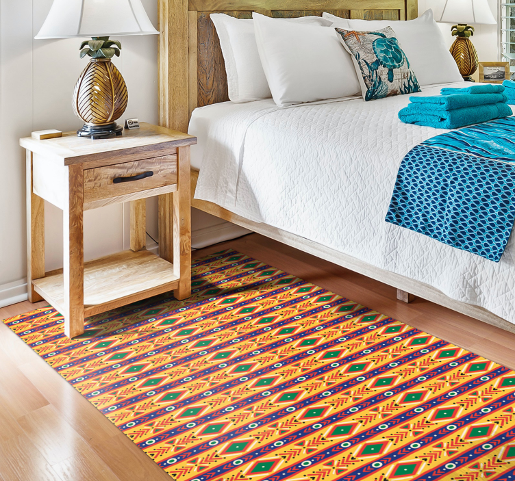 Etninio motyvo raštas etninis vinilinis kilimas - „Tenstickers“