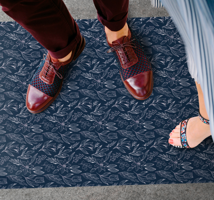 Floristinė elegancija gėlių rašto kilimėlis - „Tenstickers“