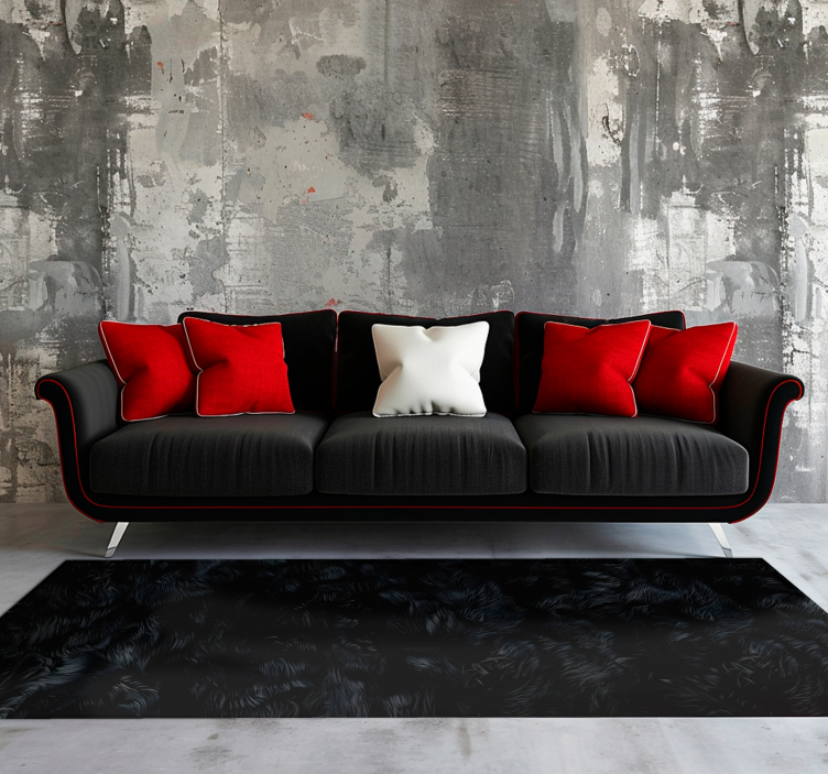 Fuer efektas juodos dizaino vinilo kilimėlias - „Tenstickers“