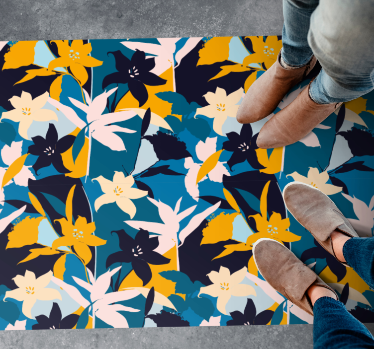 Gėlių motyvas gėlių rašto kilimėlis - „Tenstickers“