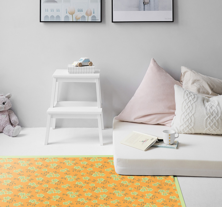 Gėlių motyvo paviršius gėlių rašto kilimėlis - „Tenstickers“