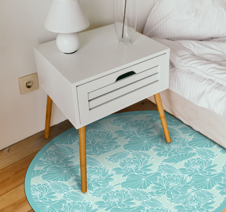 Gėlių motyvų ratas gėlių rašto kilimėlis - „Tenstickers“