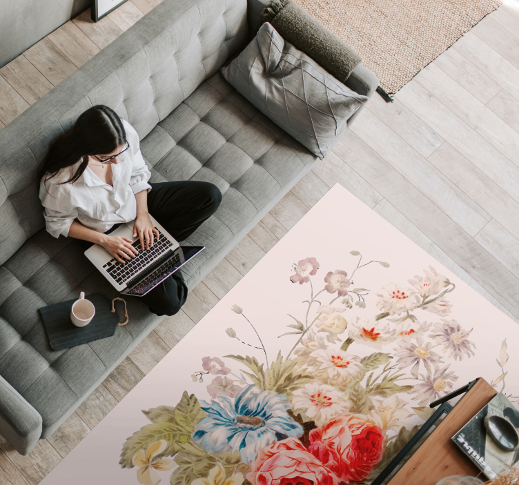 Gėlių rašto kilimėlis išskirtinis gėlių derinys - „Tenstickers“