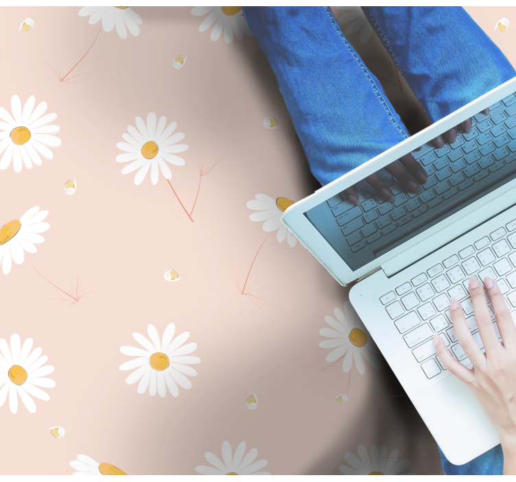 Gėlių rašto kilimėlis ramunėlių kompozicija - „Tenstickers“