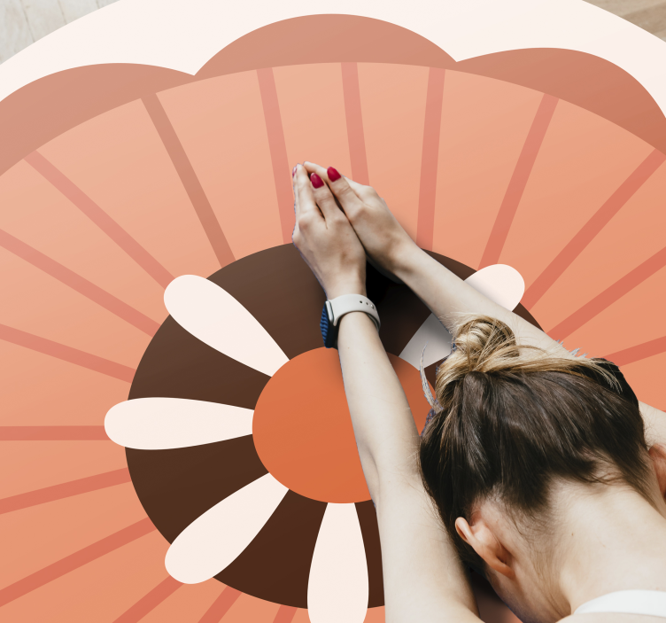 Gėlių rašto kilimėlis su apvaliu motyvu - „Tenstickers“